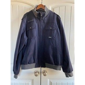 Sean John Men's Bomber Jacket/Coat Quilted Lined Blue Size 3XL Big & Tall Warmth